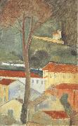 Amedeo Modigliani Landscape at Cagnes (mk39) France oil painting artist